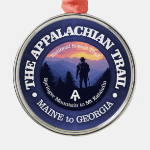 Appalachian Trail (rd2) Metal Ornament