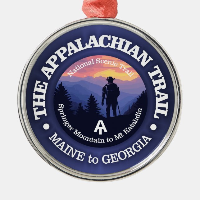 Appalachian Trail (rd2) Metal Ornament (Front)