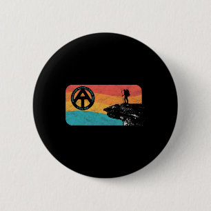 Appalachian Trail Retro Mcafee's Knob Hiking  2 Inch Round Button
