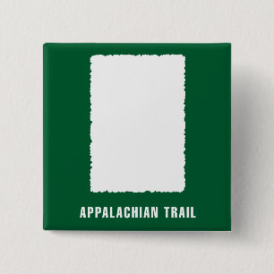 Appalachian Trail White Blaze 2 Inch Square Button