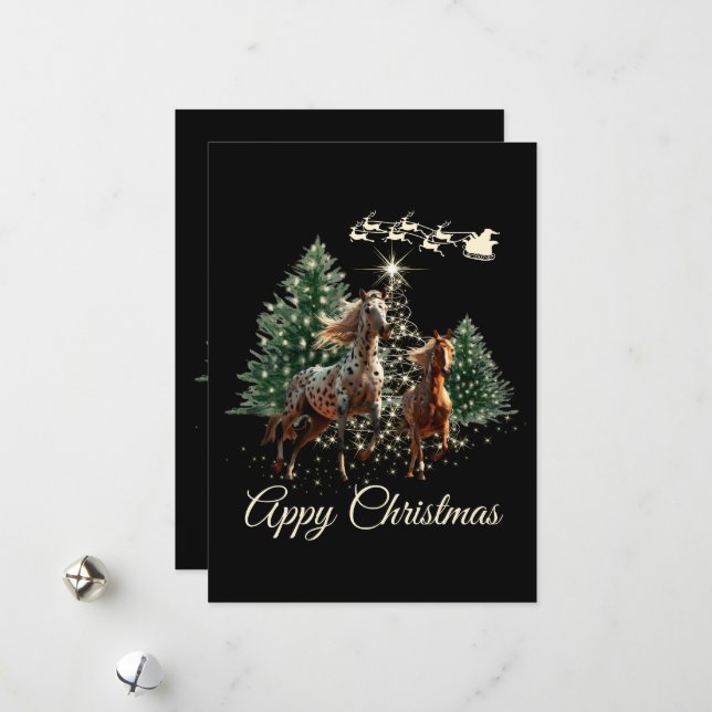 Appaloosa Christmas Holiday Card (Front/Back In Situ)