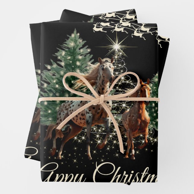 Appaloosa Christmas Wrapping Paper Sheet (In situ)