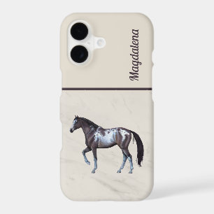 Appaloosa en course   Cheval western   Texte perso