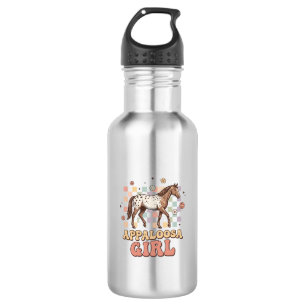 Appaloosa Girl Vintage Horse Western T-Shirt Desig 532 Ml Water Bottle