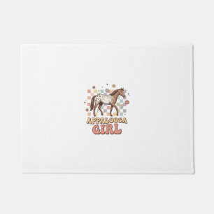 Appaloosa Girl Vintage Horse Western T-Shirt Desig Doormat