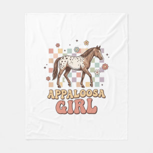 Appaloosa Girl Vintage Horse Western T-Shirt Desig Fleece Blanket