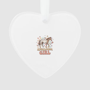 Appaloosa Girl Vintage Horse Western T-Shirt Desig Ornament
