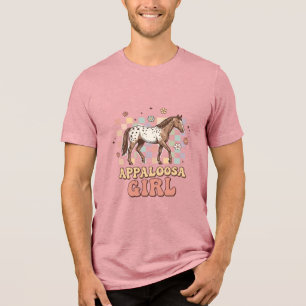 Appaloosa Girl Vintage Horse Western T-Shirt Desig Tri-Blend Shirt