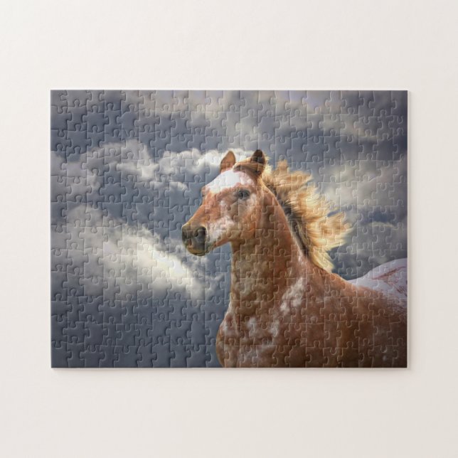 Appaloosa Horse and Clouds Jigsaw Puzzle (Horizontal)