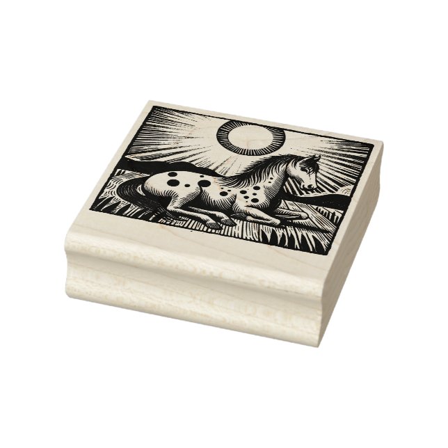 Appaloosa Horse Art Horses                         Rubber Stamp (Stamp)