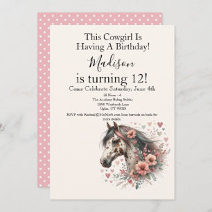 Appaloosa Horse Birthday  Invitation