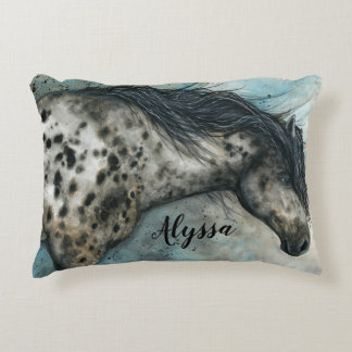 Appaloosa Horse by Bihrle Custom Name Pillow