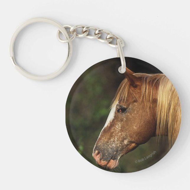 Appaloosa Horse Headshot 1 Keychain (Front)