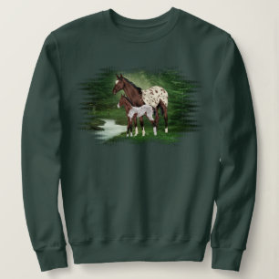 Appaloosa Horse Mare and Foal Sweatshirt