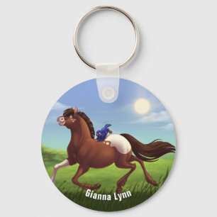 Appaloosa Horse Monogram Keychain