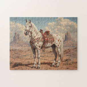 Appaloosa Horse Painted Desert Scenic Jigsaw Puzzle