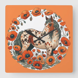 Appaloosa Horse Poppy Appy Horses Square Wall Clock