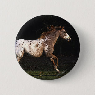 Appaloosa Horse Running 4 2 Inch Round Button