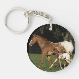 Appaloosa Mare And Foal Keychain