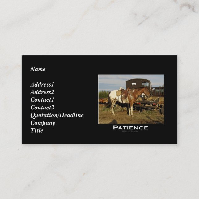 Appaloosa Motivation Carte de visite (Devant)
