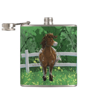 Appaloosa Pony Hip Flask