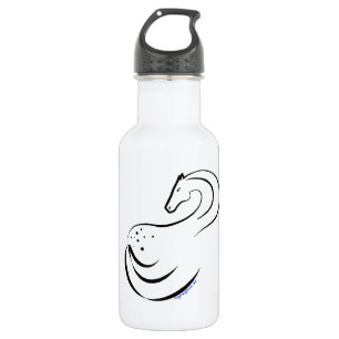 Appaloosa stylized ink drawing 532 ml water bottle