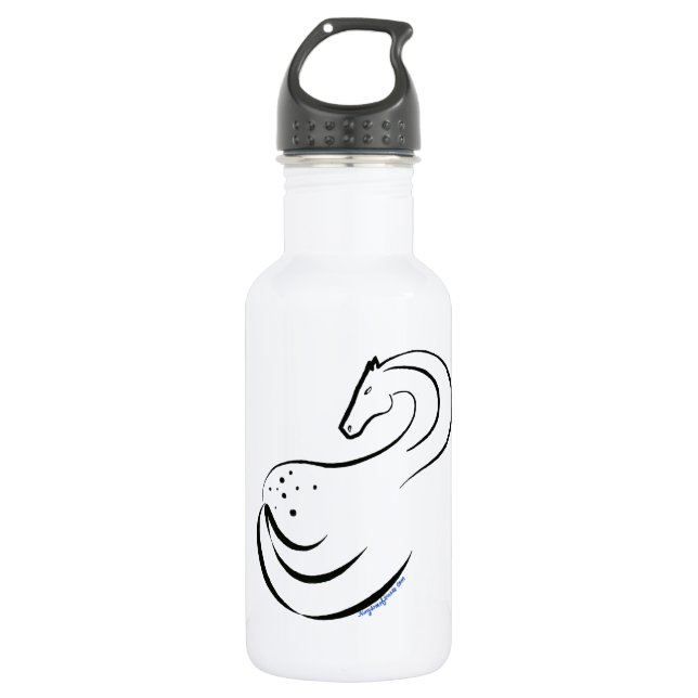 Appaloosa stylized ink drawing 532 ml water bottle (Front)