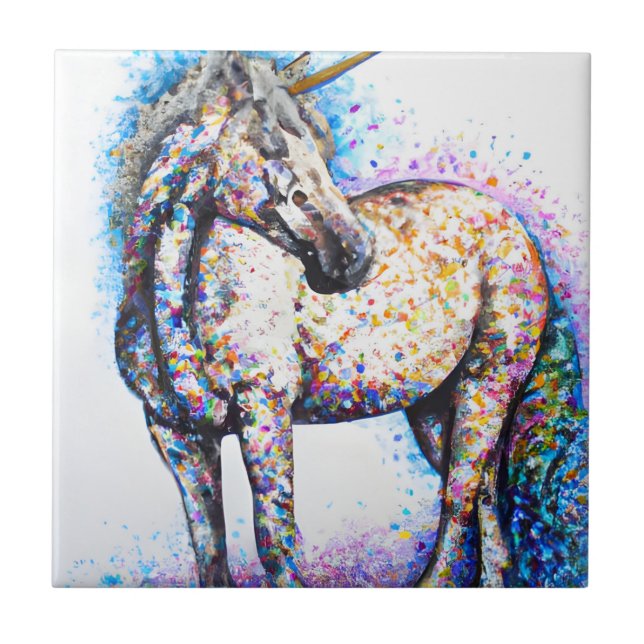 Appaloosa Unicorn  Tile (Front)