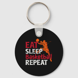 Apparel Funny Sketll Eat Sleep Sketll Repeat Keychain