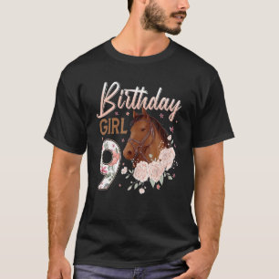 Apparel Horse 9th Birthday Girl B day 9 Year Old T-Shirt