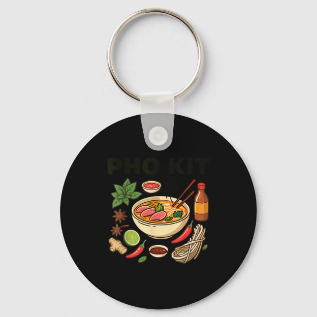 Apparel Pho Kit - Asian Vietnamese Noodle Soup Rec Keychain (Front)