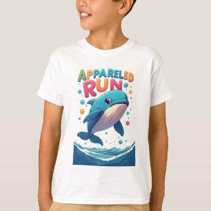 Appareled Run: Playful Cartoon Whale T-Shirt