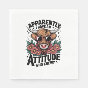 Apparently I Have An Attitude Who Knew Sarcasm Hig Napkin