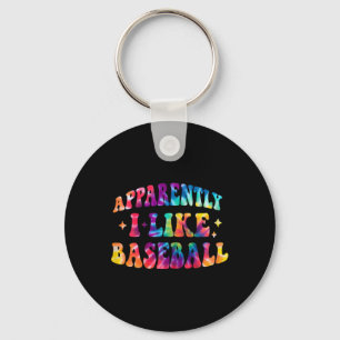 Apparently I Like Sell Funny Retro Sports Mom Tie Keychain