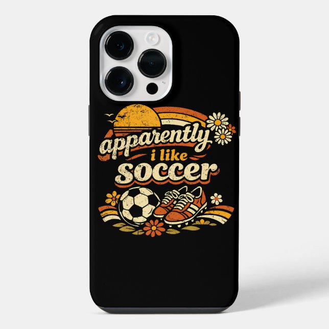 Apparently I Like Soccer iPhone Case (Back)