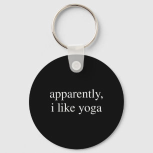 Apparently I Like Yoga Lover Funny Meditation Keychain