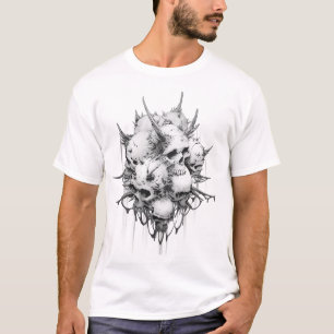 Apparition of Death Fused Demon Skulls Light T-Shirt