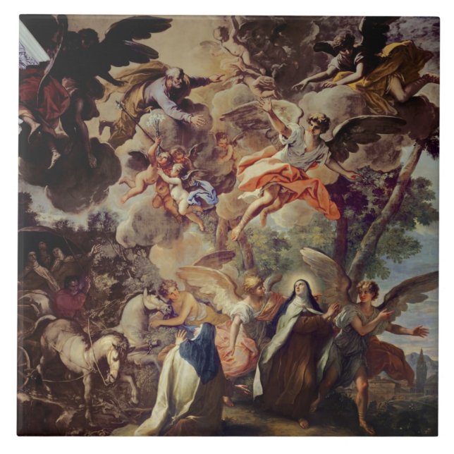 Apparition of St. Joseph to St. Theresa Tile (Front)