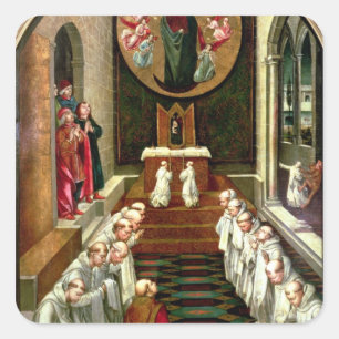 Apparition of the Virgin to a Community Square Sticker