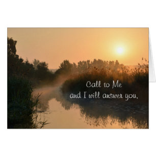 Appel à moi, Bible Verse Jeremiah 33:3 Carte