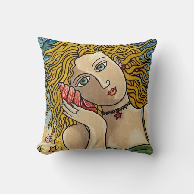 "Appel coussin de sirène d'océan" (Recto)