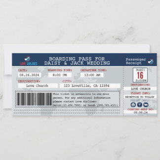 Appel de mariage de la carte d'embarquement Creati