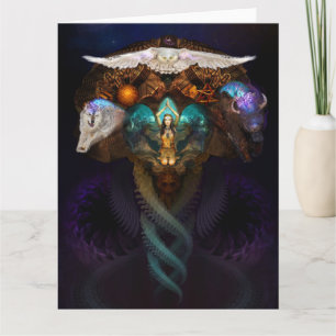 Appelant les animaux d'esprit carte de voeux