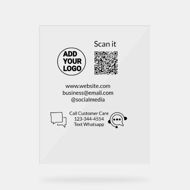 Appeler le texte du service client whatsapp Q R co (Recto)