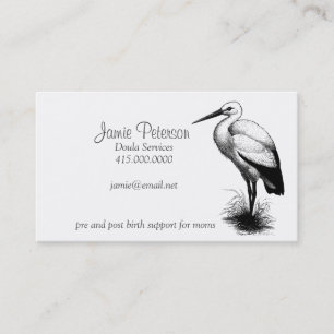 Appelez Les Cartes de visite De Doula Stork