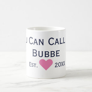 Appelez-moi Bubbe Navy et Pink Coffee Mug