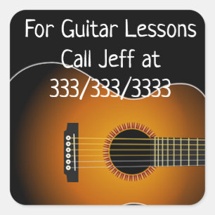 Appelez-Moi Pour Des Leçons De Guitare Stickers Pr