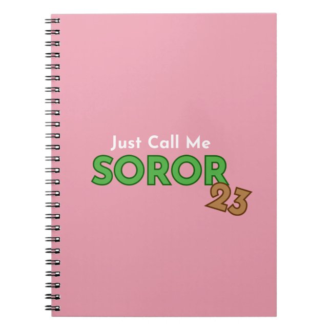 Appelez-moi simplement le Carnet Soror 2023 (Devant)