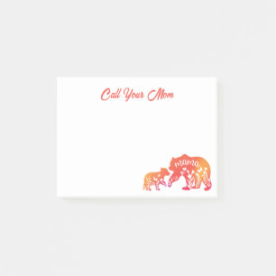 Appelez votre maman Mama Bear Post-it Notes