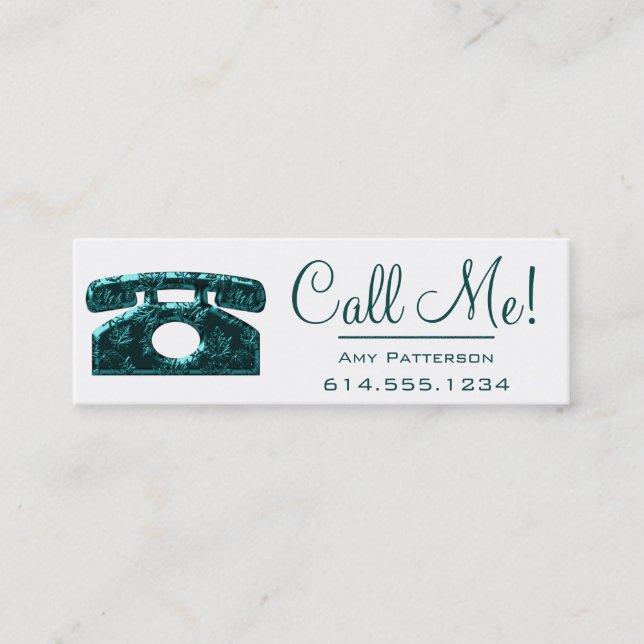 Appelle-Moi ! Cartes de profil turquoise pour la d (Devant)